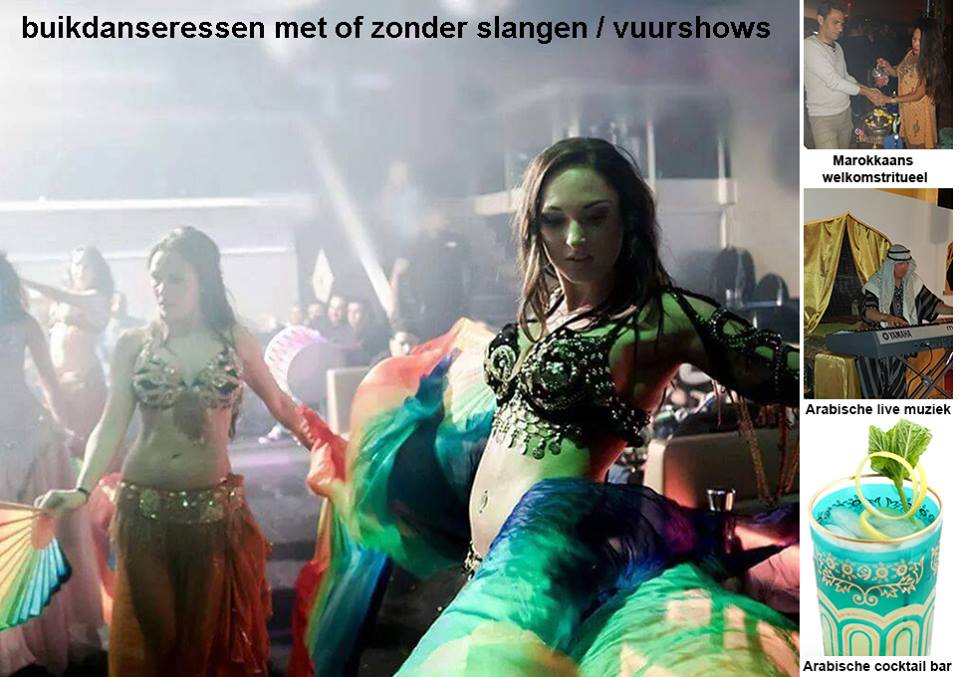 Buikdanseres bij de entree